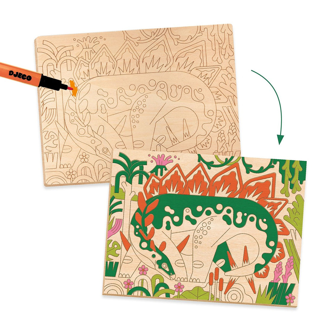 Dino World Colouring Set