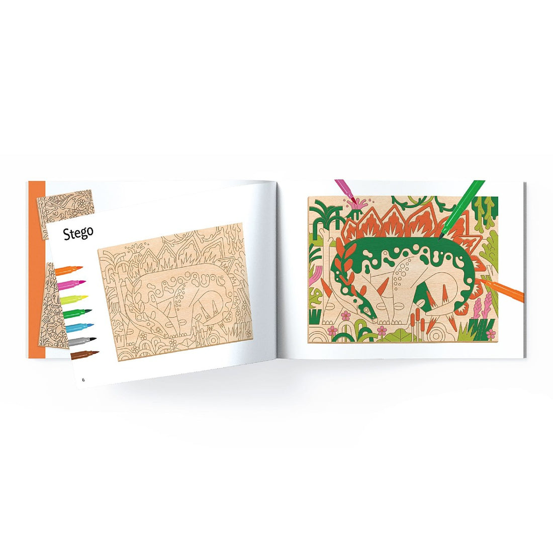Dino World Colouring Set