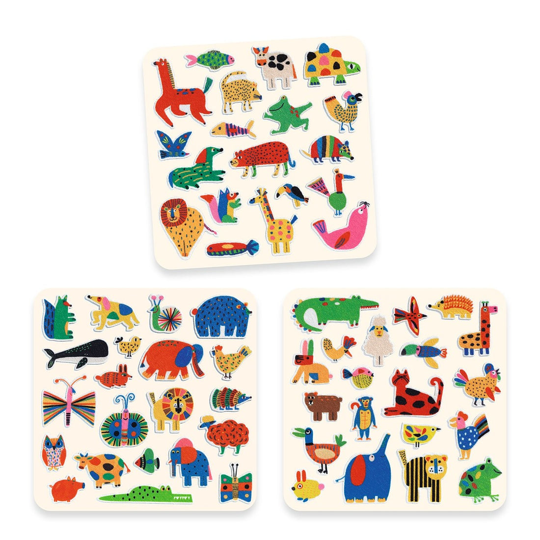 60 Felt Stickers: Animals Everywhere