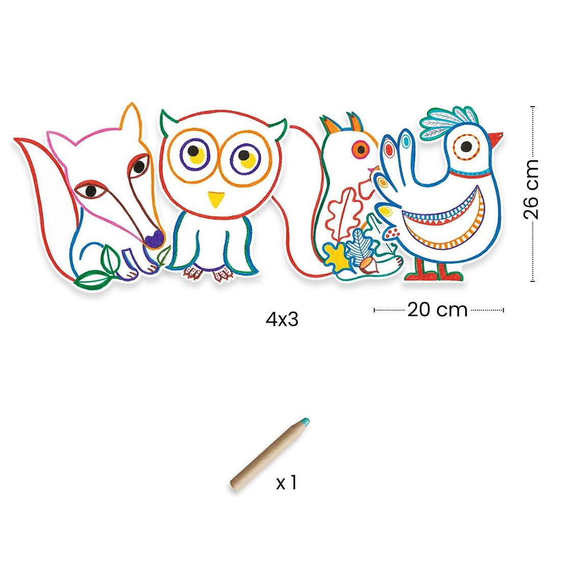 Forest Friends Colouring Set