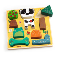 Puzz & Match Happy Wooden Puzzle & Matching Game