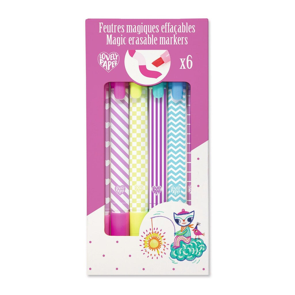 6 Magic Erasable Markers - Parkette.