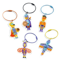 Do It Yourself - Pixel Art Heroes Shrink Plastic Keychains - Parkette.