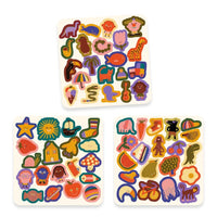 60 Felt Stickers: The Silly Ones! - Parkette.