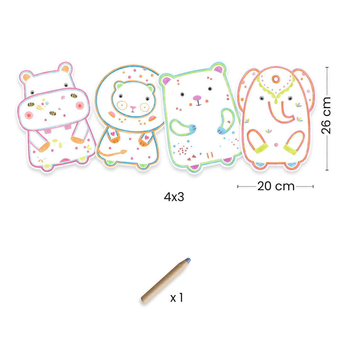 Colouring - Wild Animals - Parkette.