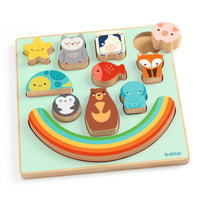 Puzz et Boom Rainbow Wooden Puzzle & Balancing Game - Parkette.