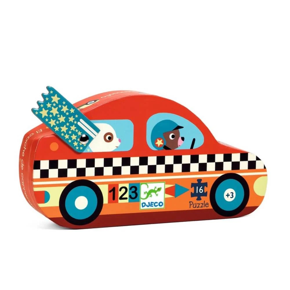 Silhouette Puzzle - Racing Car (16 pcs) - Parkette.