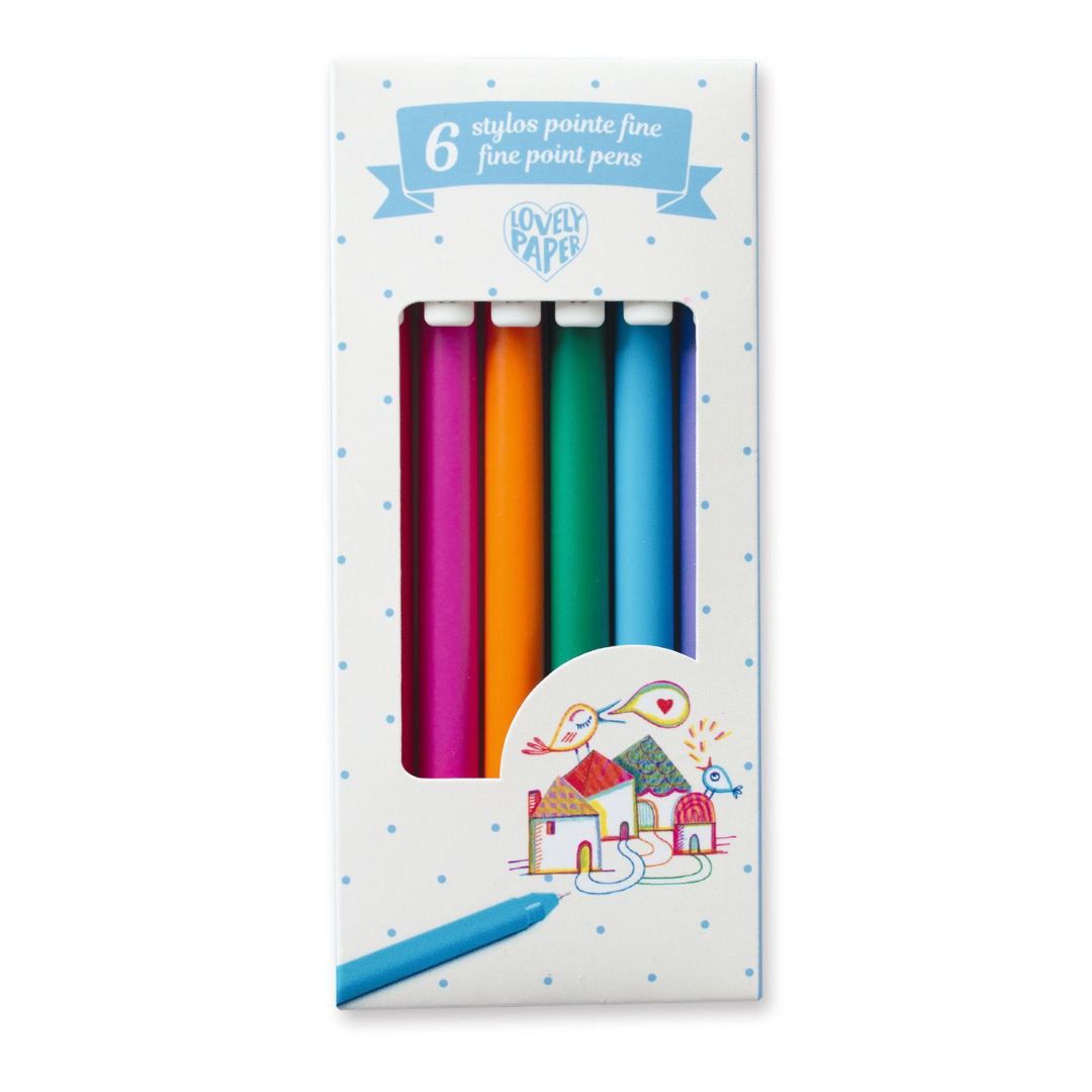 6 Fine Point Pens - Parkette.