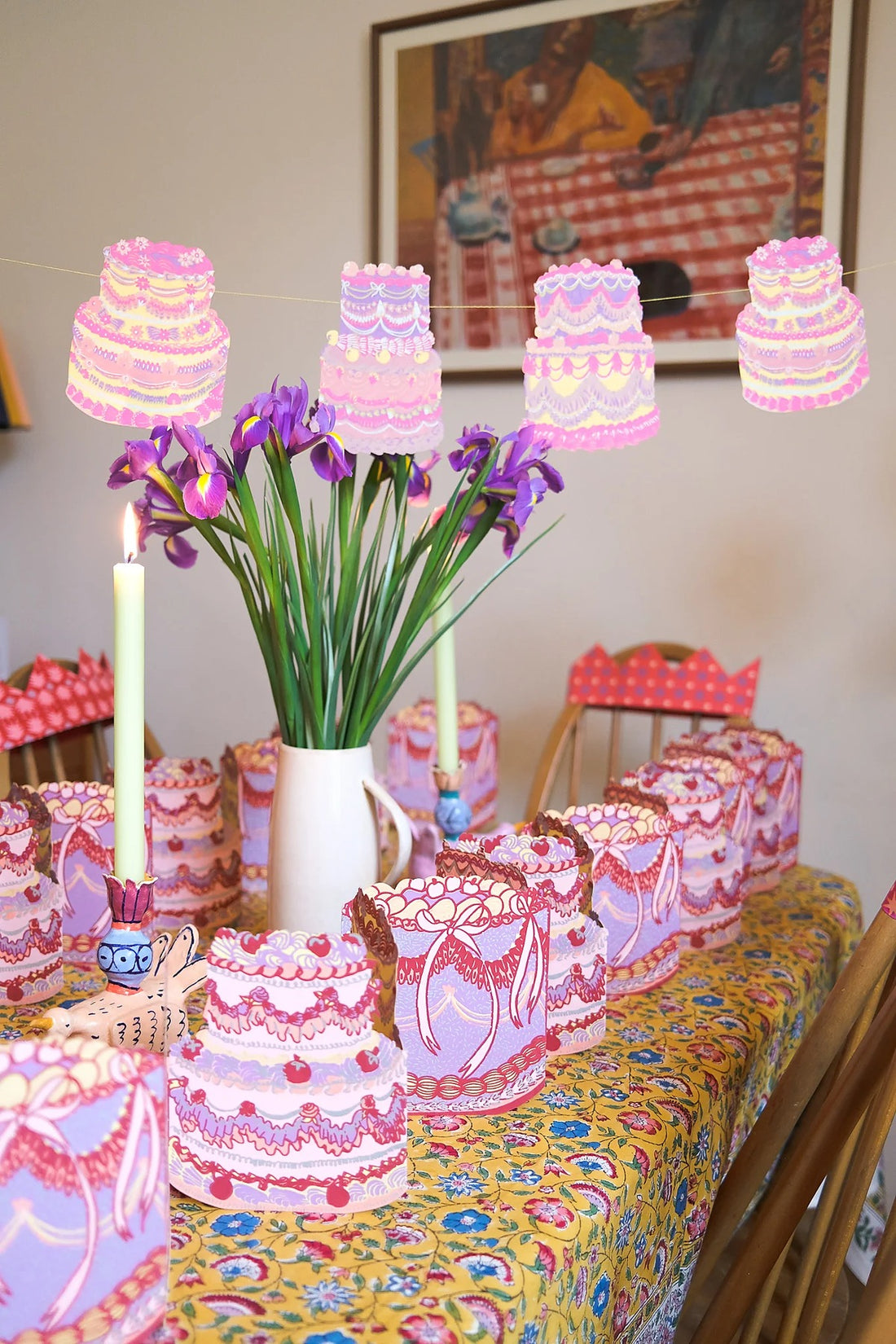 Birthday Cake Concertina Garland