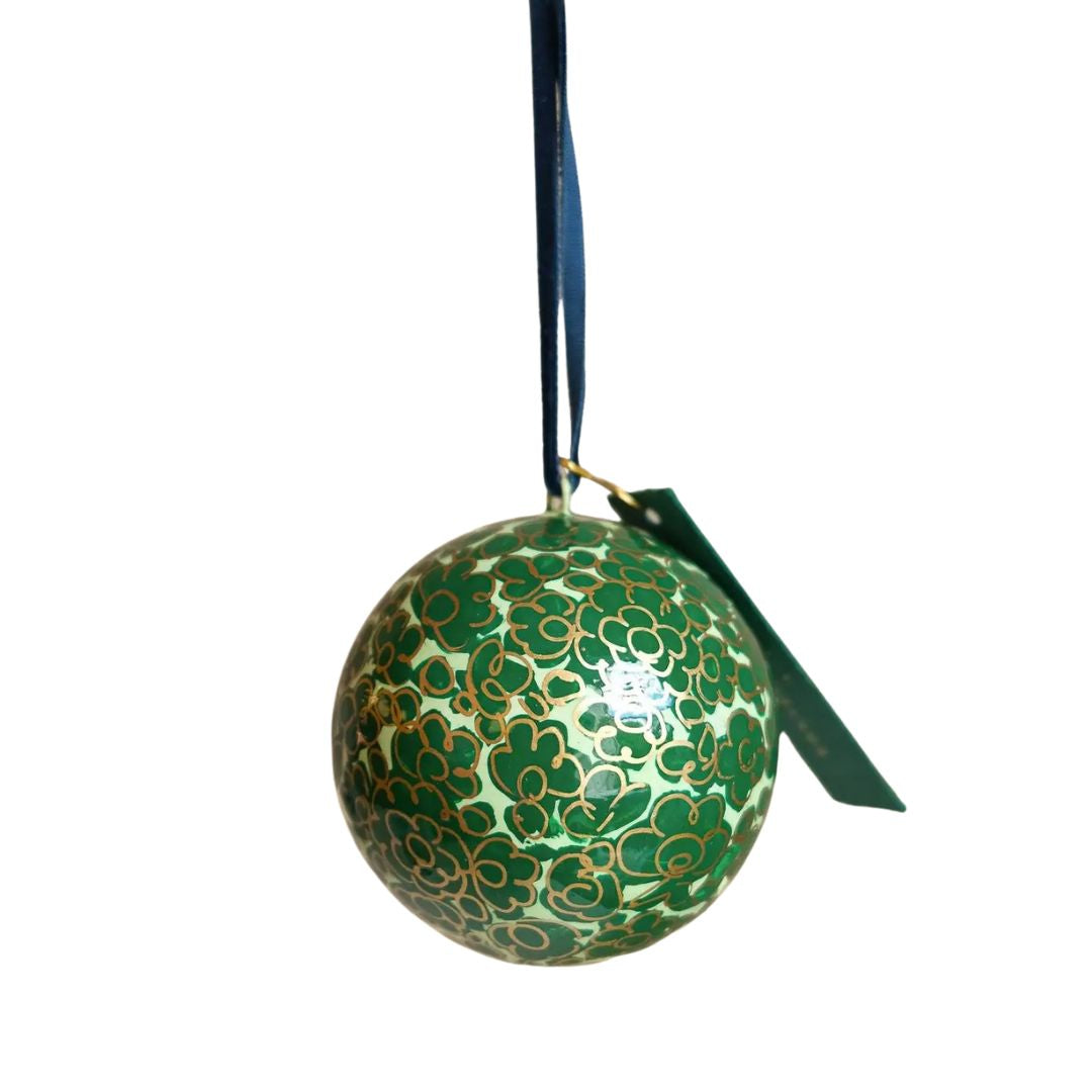 Emerald Green and Gold Bauble