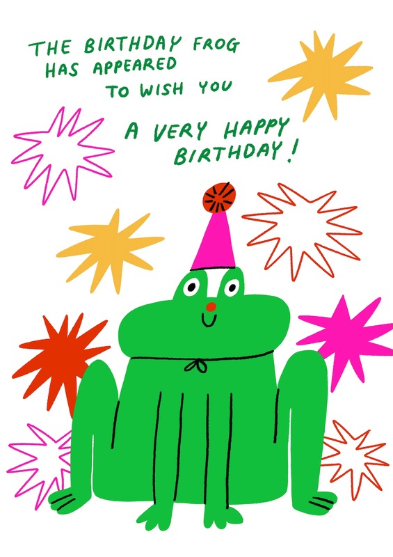 Happy Birthday Frog Greeting Card