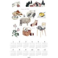 With Sheep 2027 Linen Calendar
