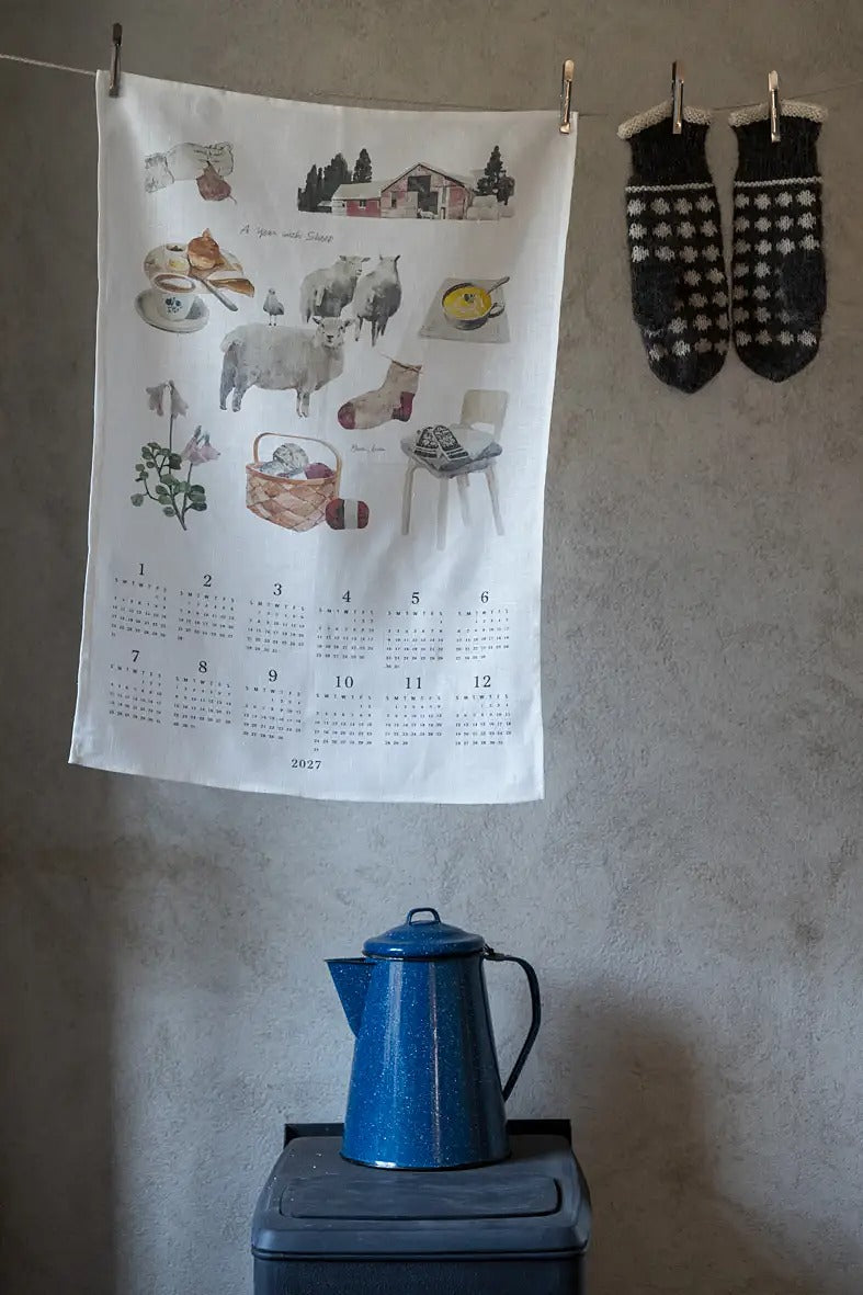 With Sheep 2027 Linen Calendar
