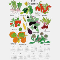 2026 Linen Calendar: Fresh Vegetables