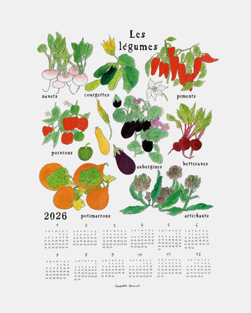 2026 Linen Calendar: Fresh Vegetables