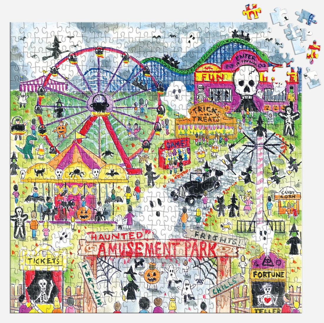 Michael Storrings Haunted Amusement Park 500 Piece Puzzle