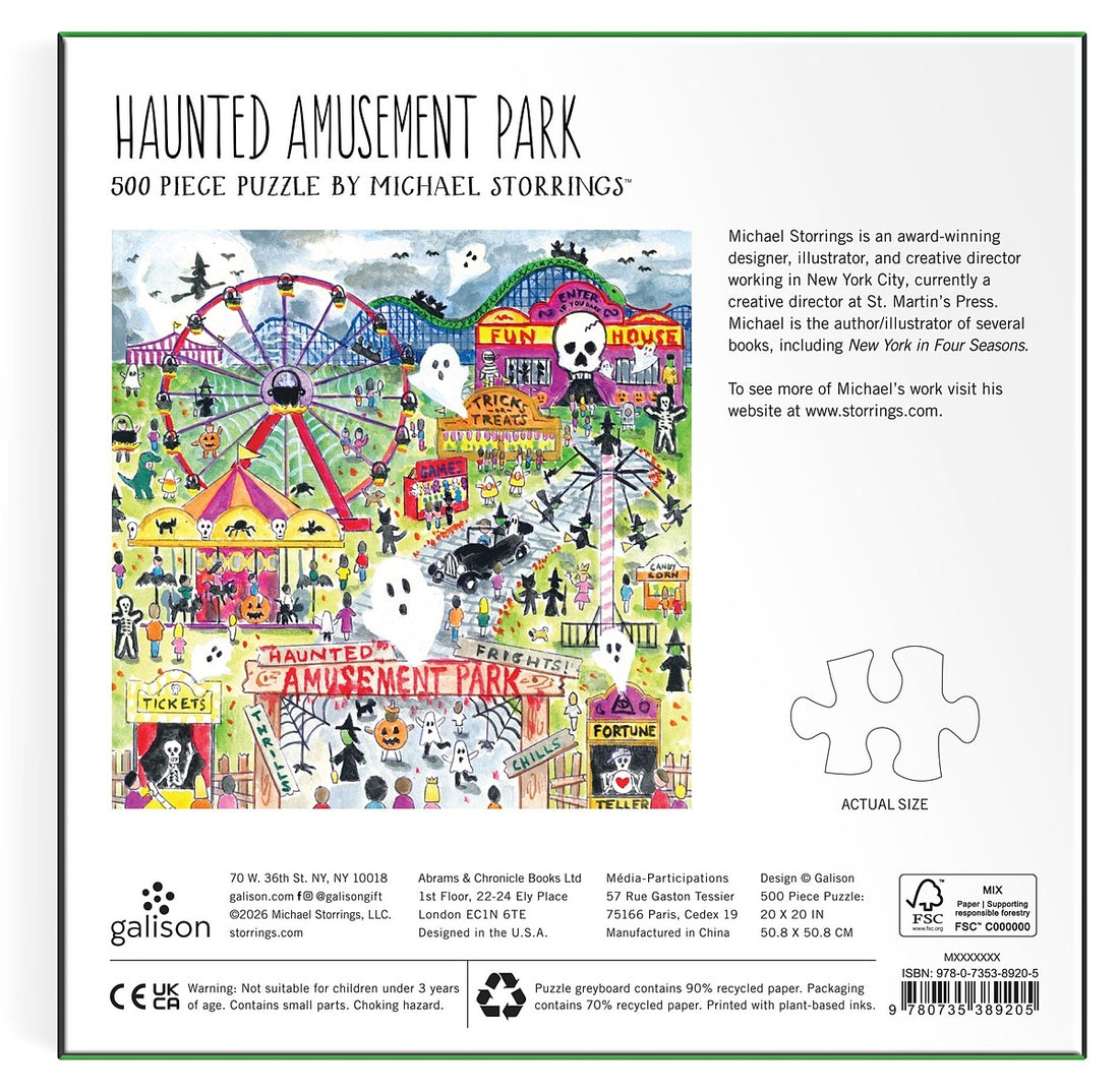 Michael Storrings Haunted Amusement Park 500 Piece Puzzle