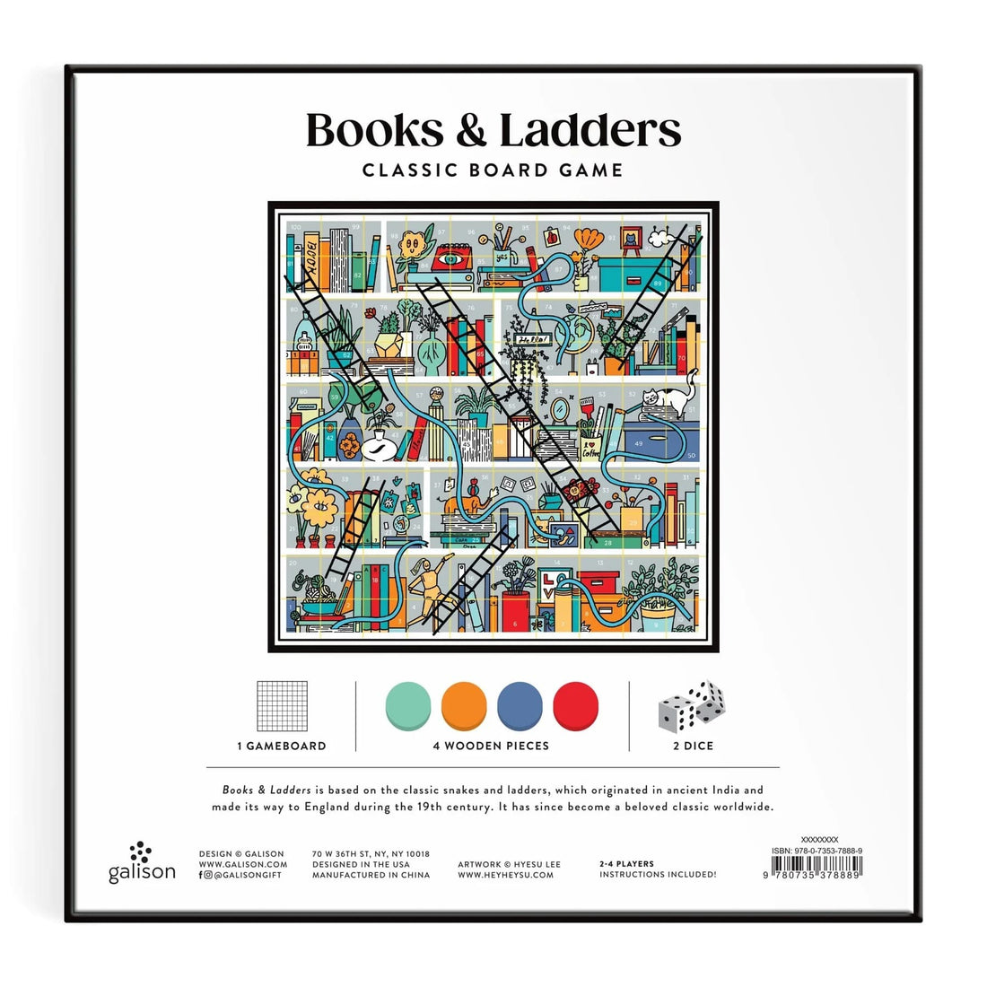 Books and Ladders Classic Board Game - Parkette.