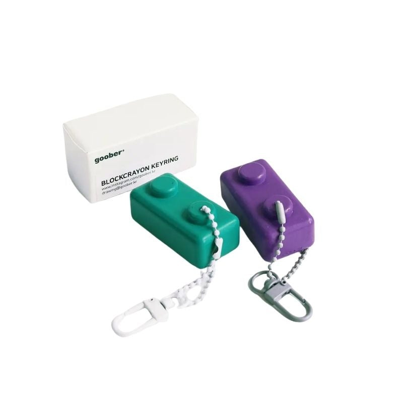 Goober Jumbo Crayon Key Ring - Violet