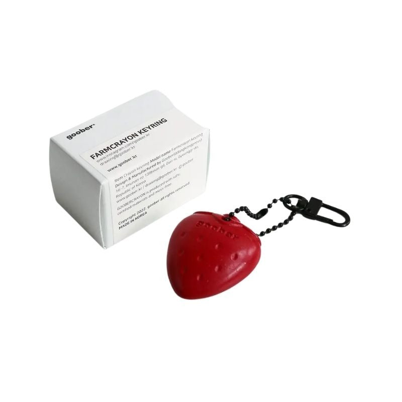 Goober Farm Crayon Key Ring - Strawberry