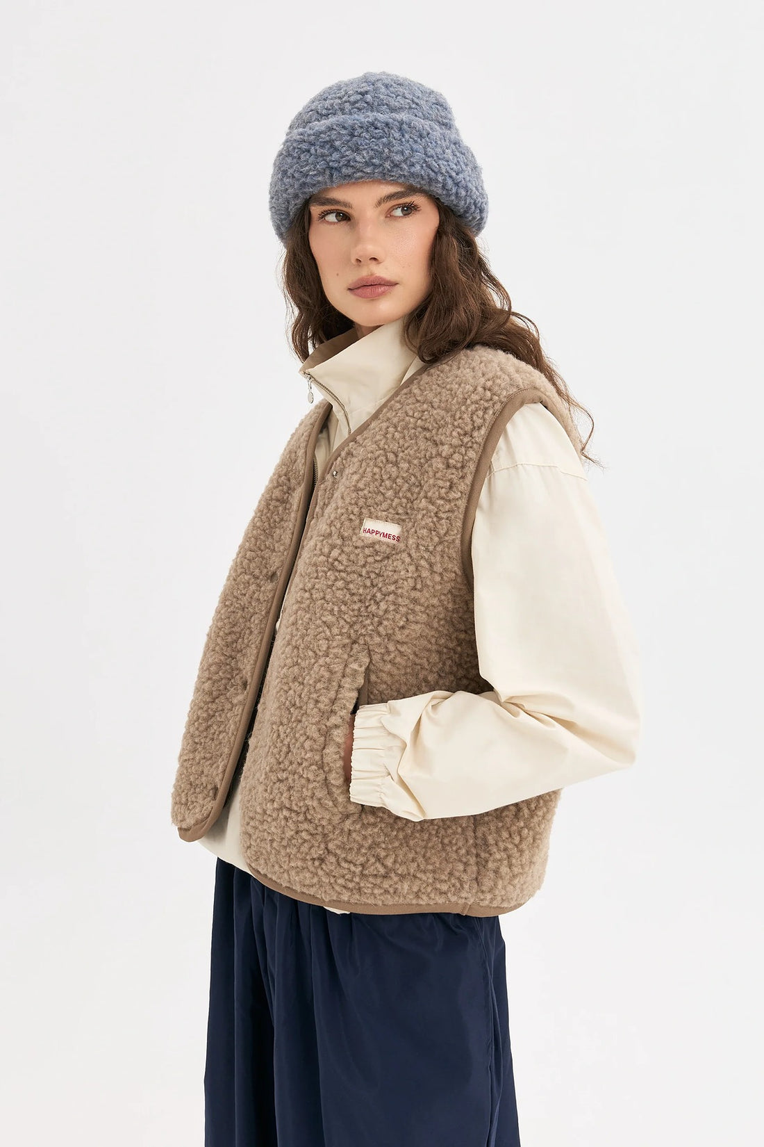 Adult Merino Wool Vest - Hazelnut