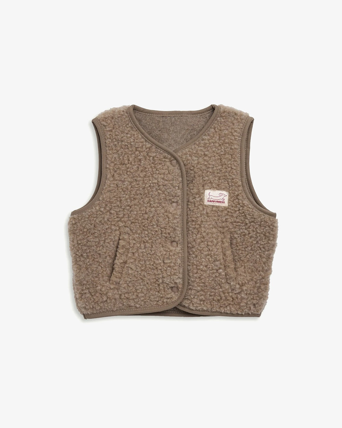Kids Merino Wool Vest - Hazelnut