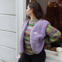 Adult Merino Wool Vest - Lilac Cloud