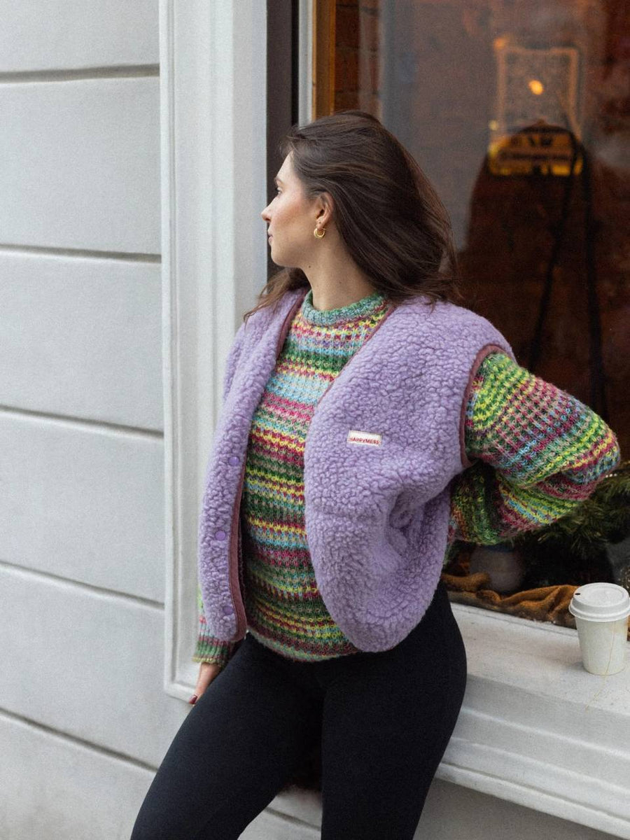 Adult Merino Wool Vest - Lilac Cloud
