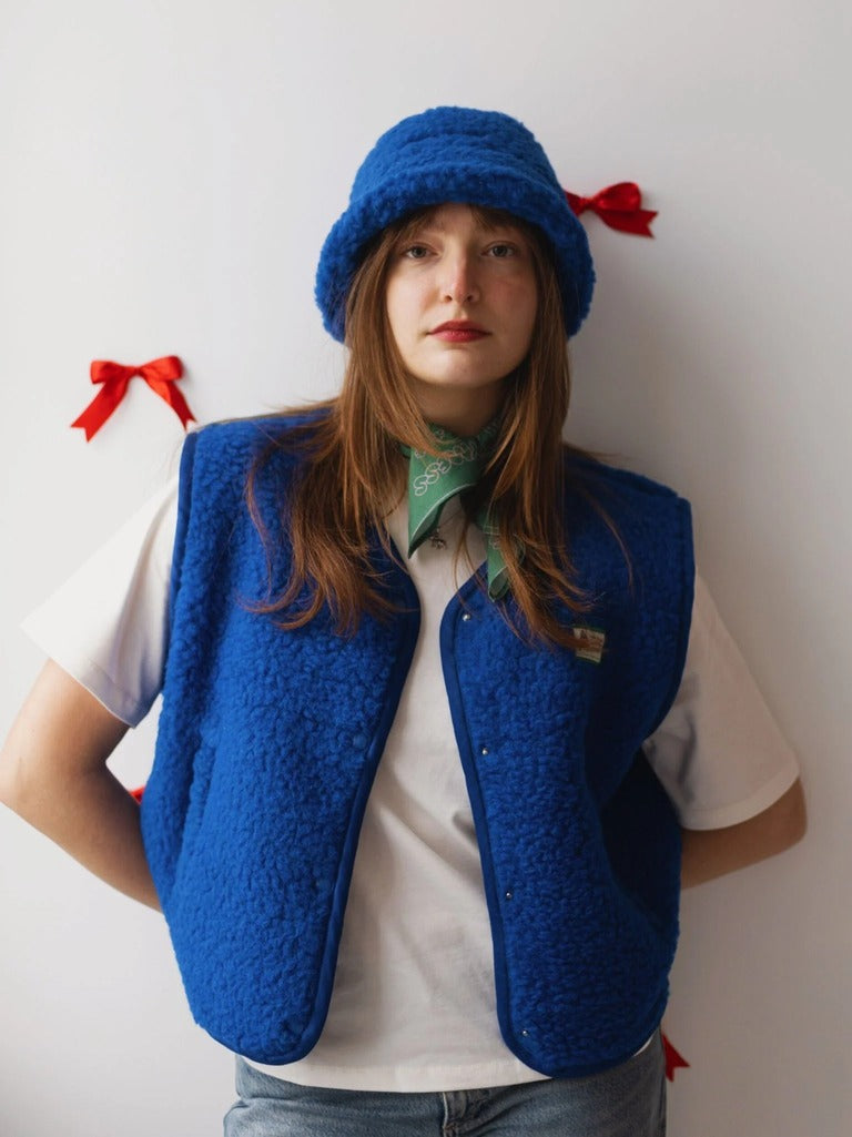 Women's Merino Wool Vest - Cobalt Blue - Parkette.