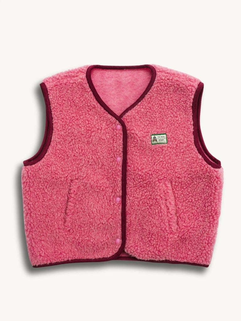 Women's Merino Wool Vest - Pink - Parkette.