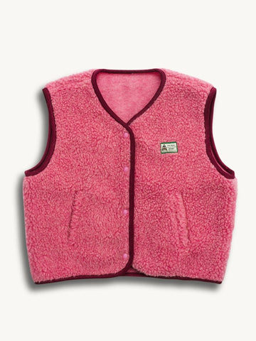 Women's Merino Wool Vest - Pink - Parkette.