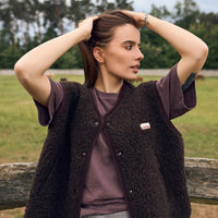 Adult Merino Wool Vest - Chocolate Brown - Parkette.