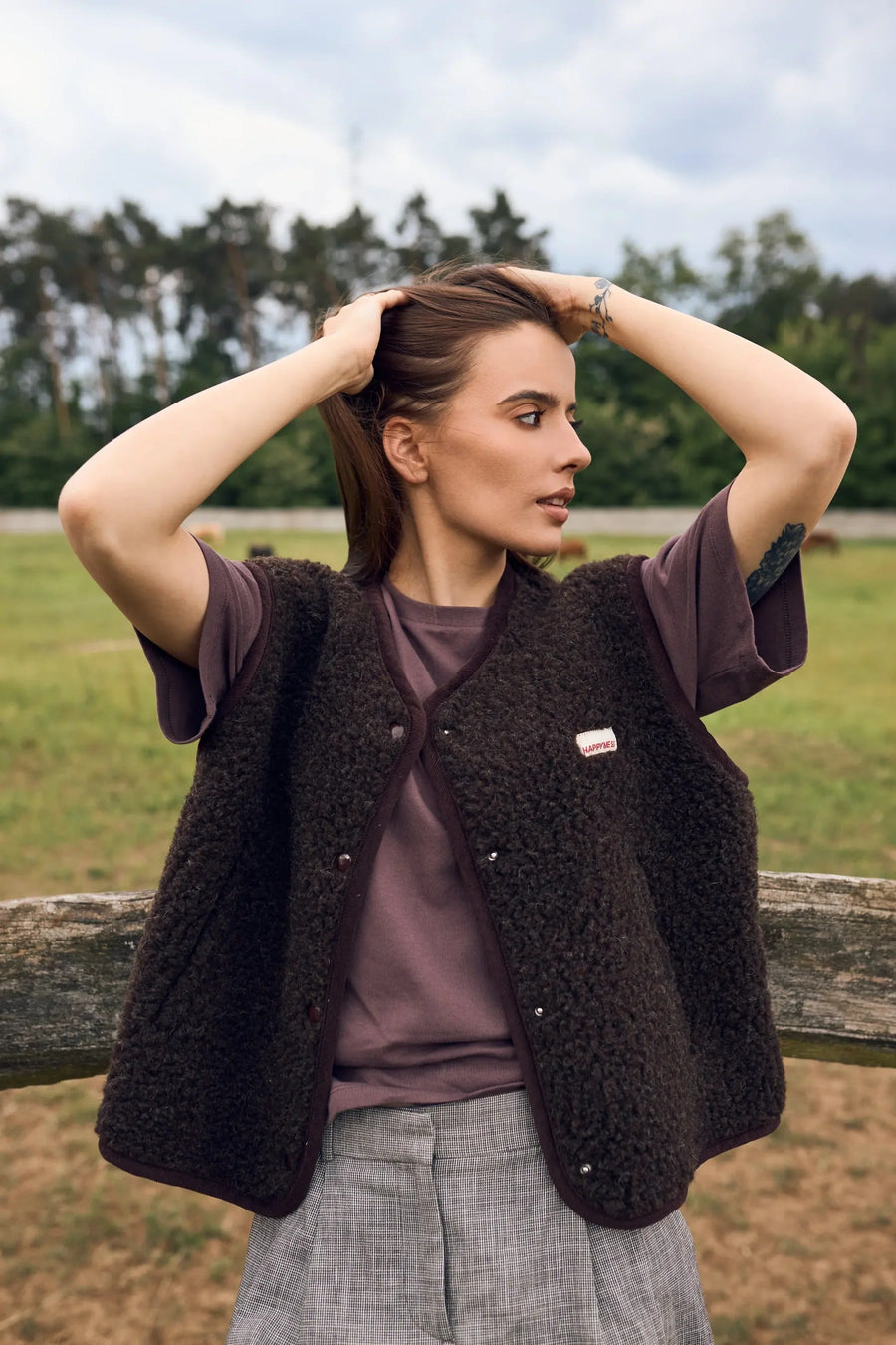 Adult Merino Wool Vest - Chocolate Brown - Parkette.