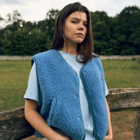 Adult Merino Wool Vest - Ice Blue - Parkette.