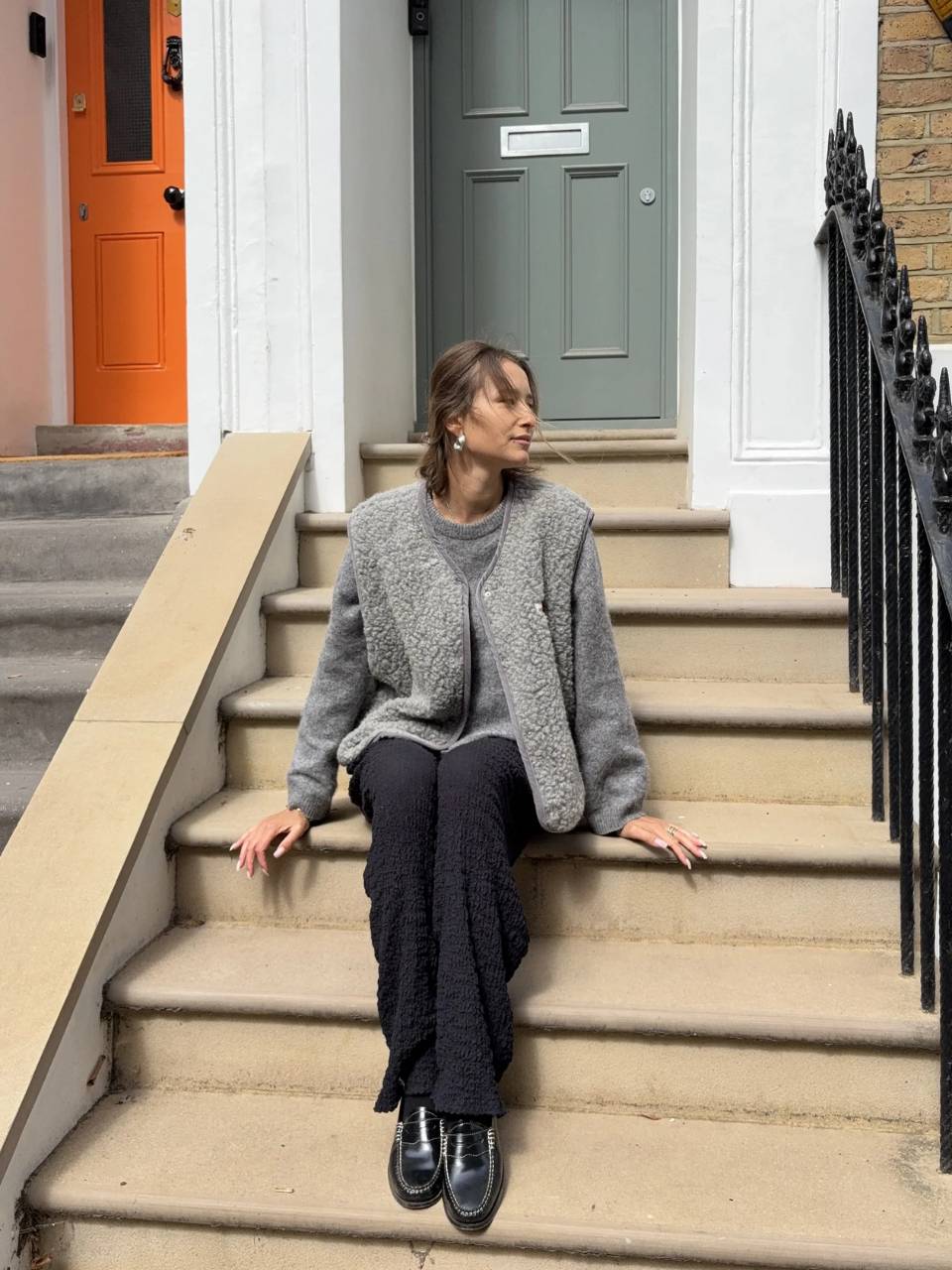 Adult Merino Wool Vest - Stone Grey