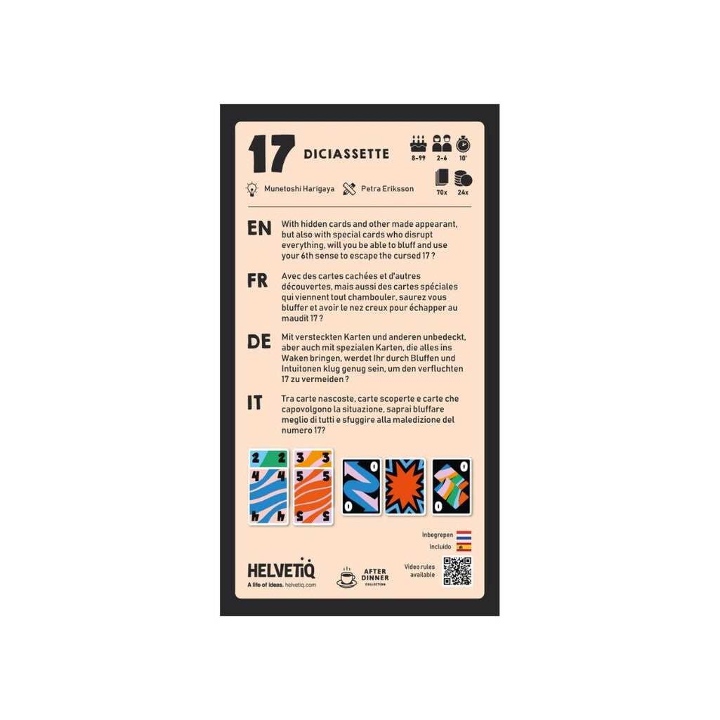 17 Diciassette Card Game - Parkette.