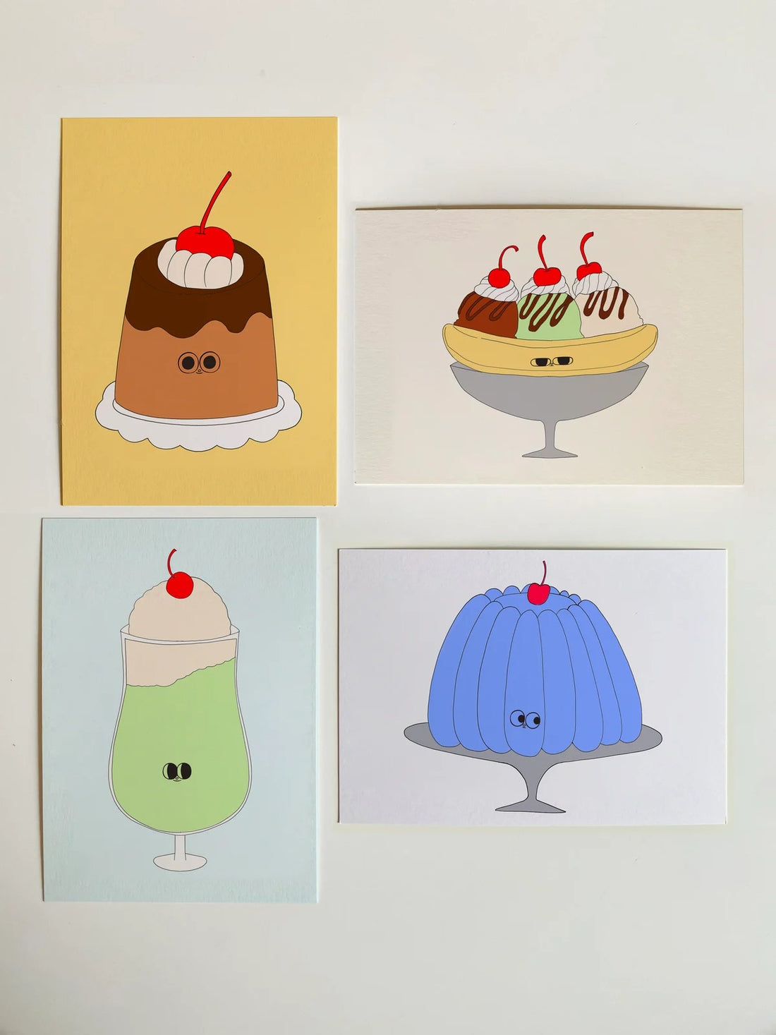 Dessert Banana Matcha Postcard