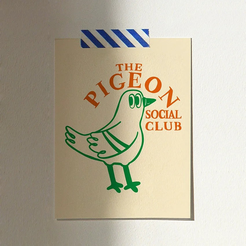 Pigeon Social Club Postcard