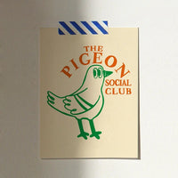 Pigeon Social Club Postcard