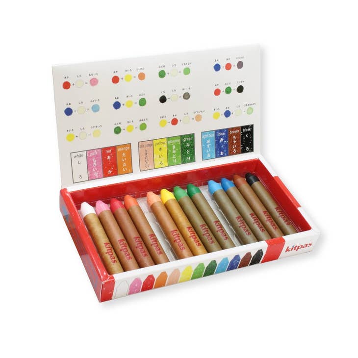 Medium Crayons - 12 Colour Set - Parkette.