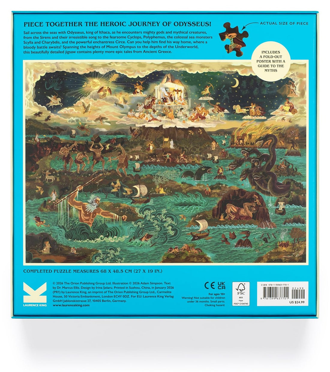 The World of the Odyssey & Other Greek Myths 1000 Piece Puzzle