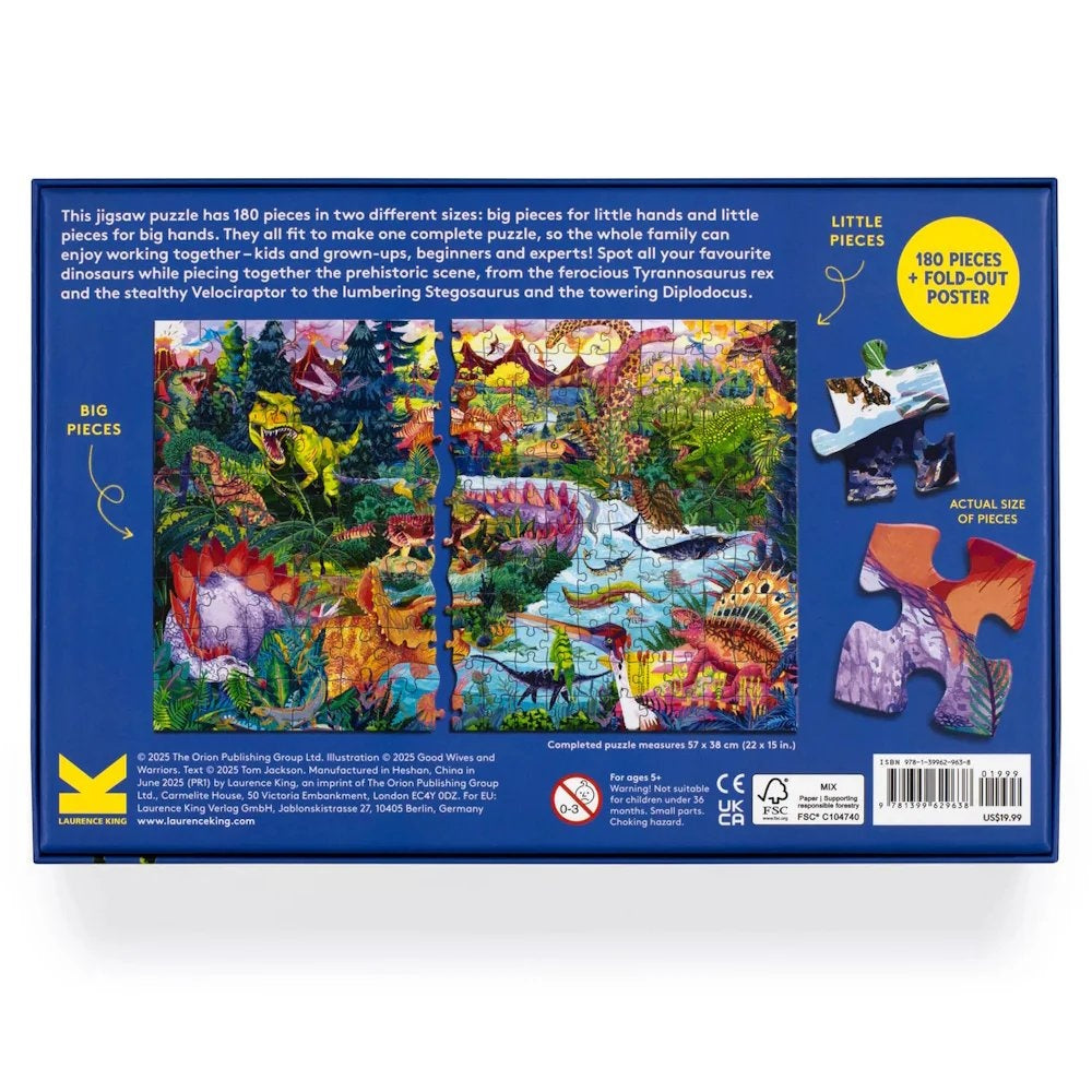 Dinopedia 180-Piece Jigsaw Puzzle - Parkette.