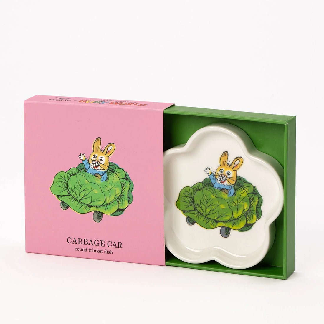 Magpie x Richard Scarry Cabbage Car Flower Trinket Dish