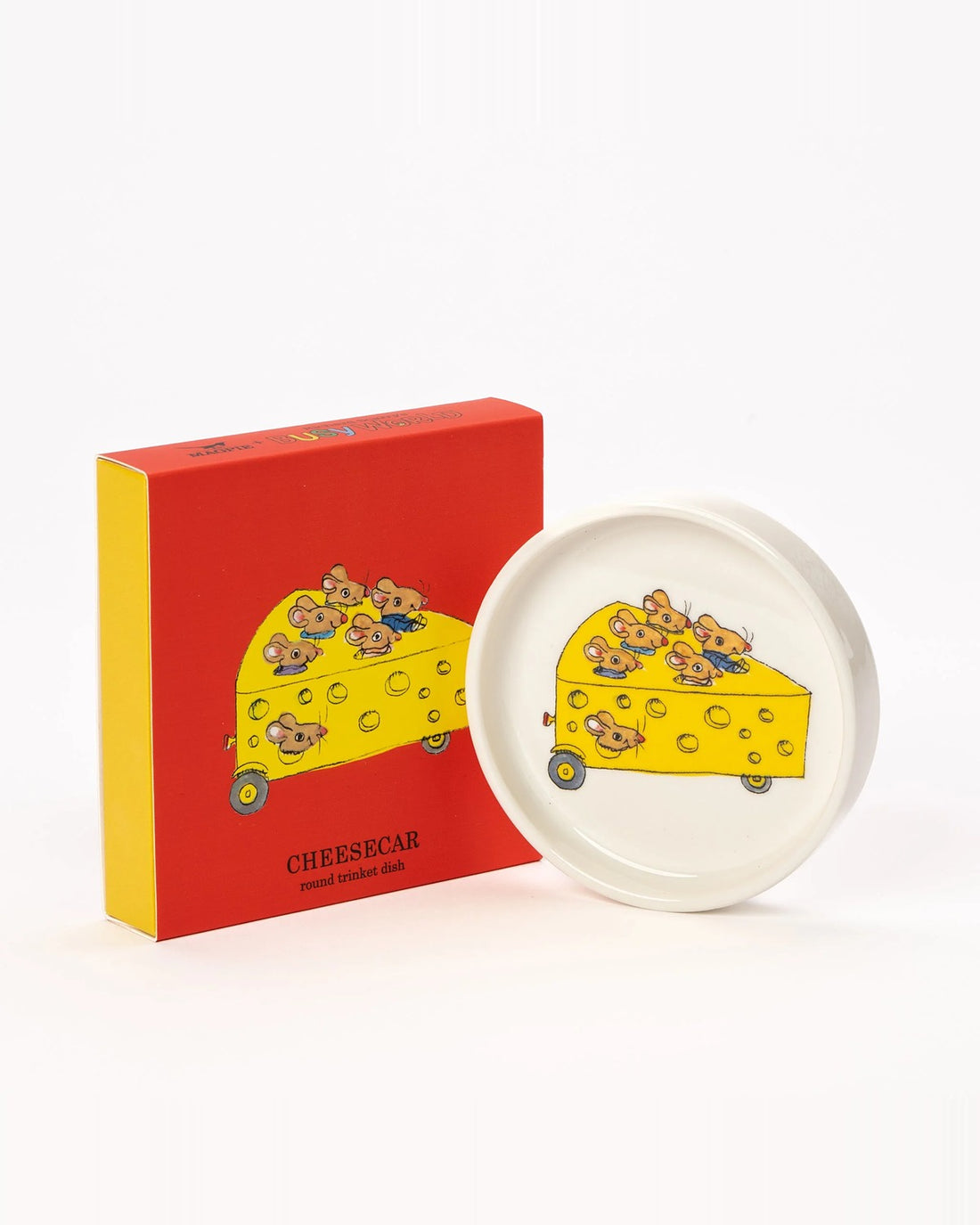 Magpie x Richard Scarry Cheese Car Round Trinket Dish