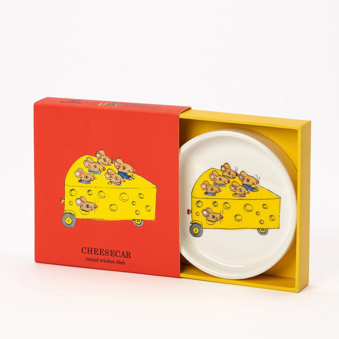 Magpie x Richard Scarry Cheese Car Round Trinket Dish