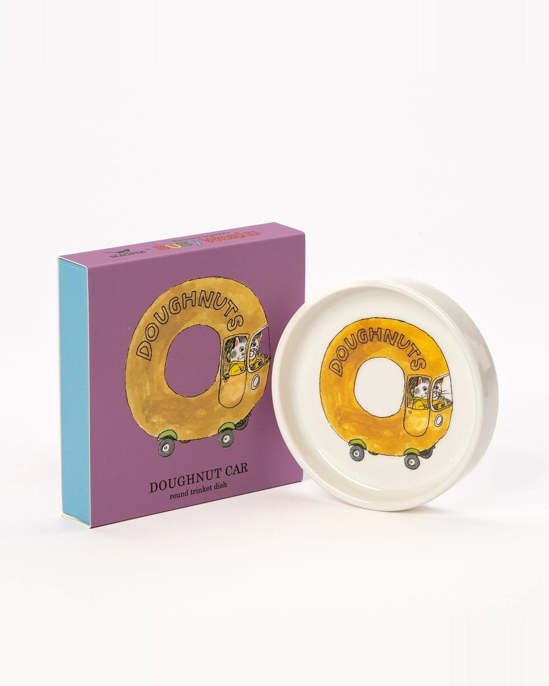 Magpie x Richard Scarry Doughnut Car Round Trinket Dish