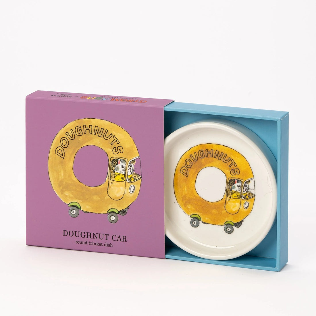 Magpie x Richard Scarry Doughnut Car Round Trinket Dish