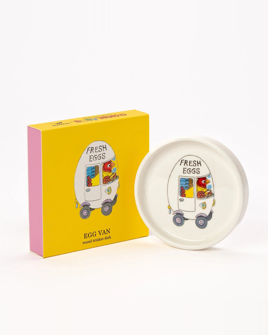 Magpie x Richard Scarry Egg Van Round Trinket Dish