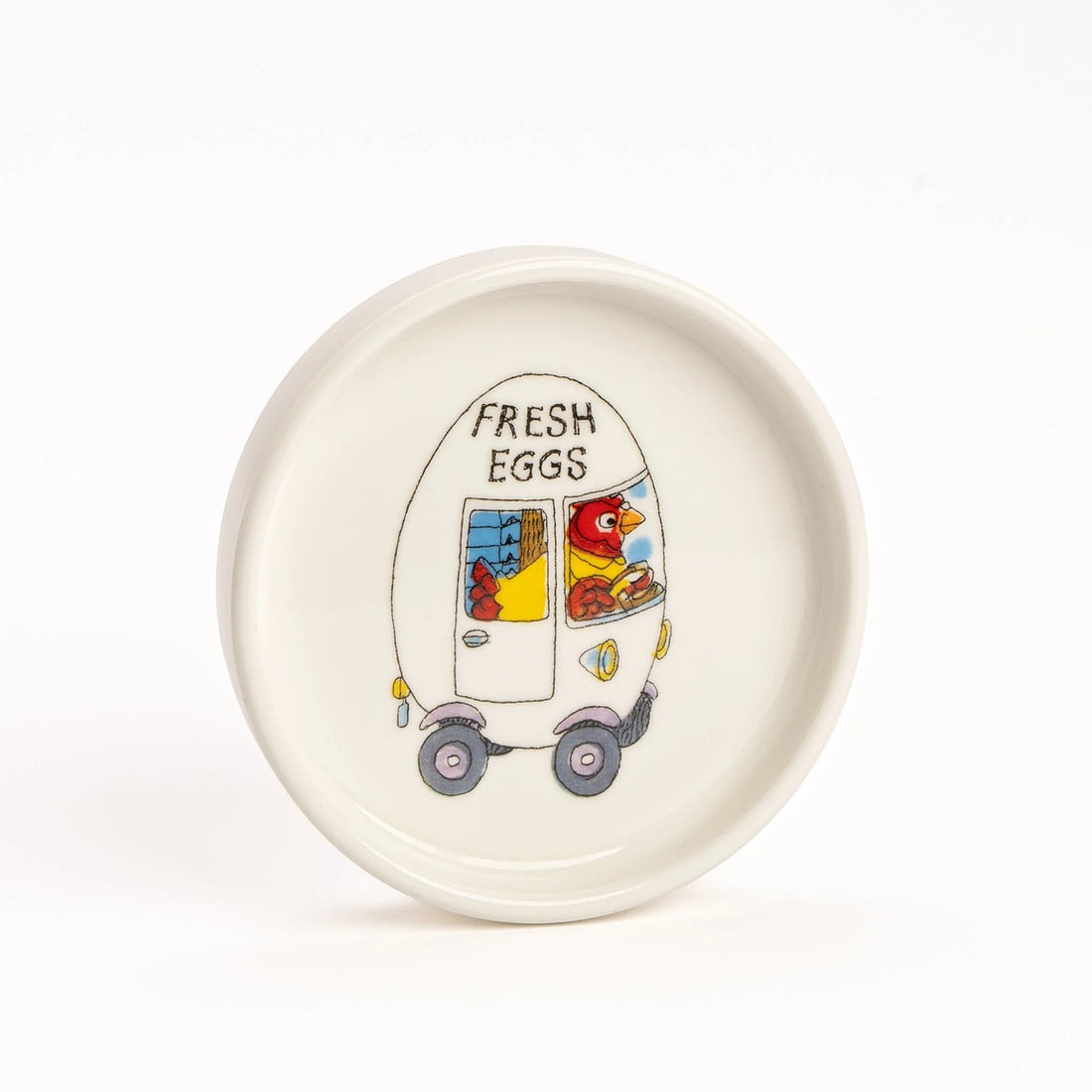 Magpie x Richard Scarry Egg Van Round Trinket Dish