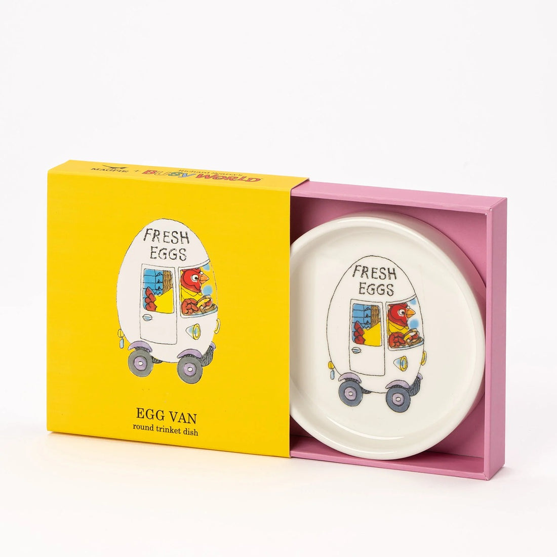Magpie x Richard Scarry Egg Van Round Trinket Dish